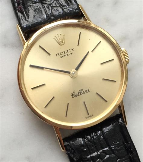 rolex cellini 32mm 18k solid yellow gold|Rolex cellini vintage.